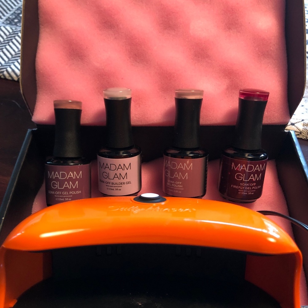 Madam Glam gel polishes with Sally Hansen led lght